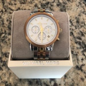 Women’s Ritz Tri-Tone Michael Kors Watch